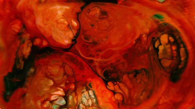 Abstract Colorful Paint Ink Liquid Explode Diffusion Psychedelic Blast Movement