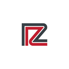 Fototapeta premium Initial Letter RZ NZ Linked Design Logo