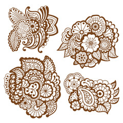 Mehndi design. Patterns.