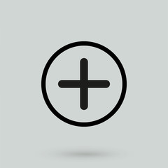 Fototapeta premium Add plus icon