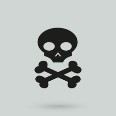 skull icon vector