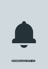 Notification icon, bell icon, Vector