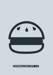 Burger icon, Vector