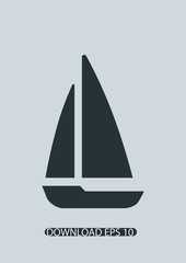 Boat icon, ship icon, Vector