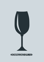  Wine glass icon, Vector
