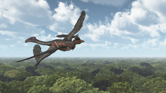 Dinosaurier Microraptor
