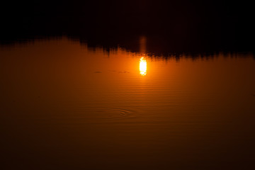 Sonnenuntergang am See im Harz