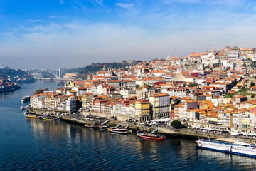 Fototapeta na wymiar PORTO, PORTUGAL - November 17, 2016. Sold town of Porto and river, Portugal, Europe