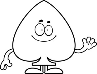 Cartoon Spade Waving