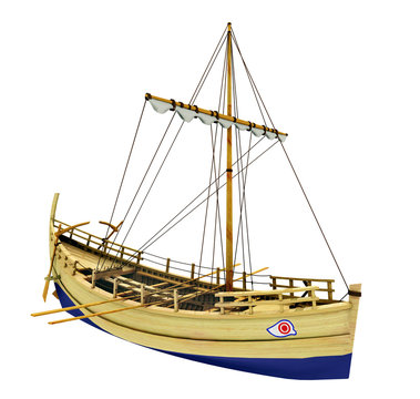 Antikes griechisches Handelsschiff - Freisteller