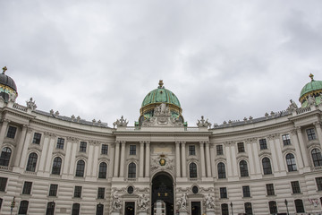 Ornate Michaelertor gate in the Hofburg in Vienna, Austria