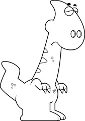 Sad Cartoon Parasaurolophus
