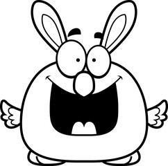 Happy Cartoon Easter Bunny Chick