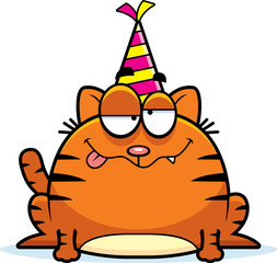 Cartoon Cat Drunk Party