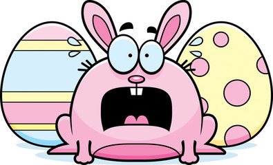 Terrified Cartoon Easter Bunny