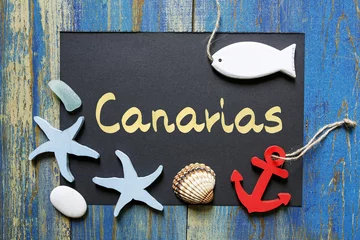 Fotobehang summer postcard from Canarias, Spain © chrupka
