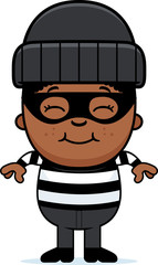 Smiling Cartoon Little Burglar