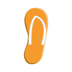 beach sandals icon over white background. colorful design. vector illustration