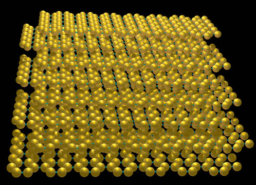Molecular model of stacked layers of graphene