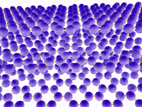 Molecular model of stacked layers of graphene