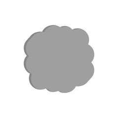 gray cloud icon over white background. vector illustration