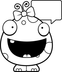 Cartoon Baby Girl Monster Talking