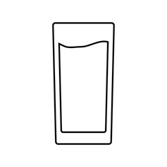 glass icon over white background. vector illustration