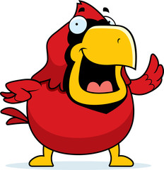Cartoon Cardinal Waving