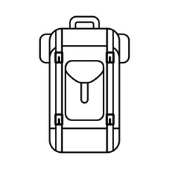 travel backpack icon over white background. vector illustration