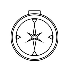 compass icon over white background. vector illustration