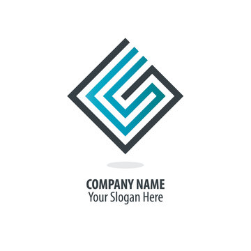 Initial Letter CG CS Maze Logo Concept