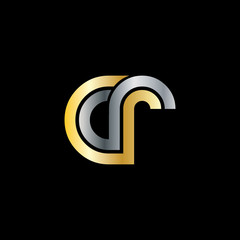 Initial Letter CR Linked Design Logo