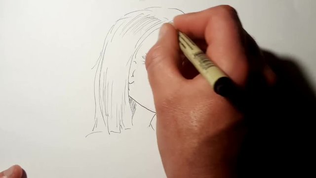 Timelapse van het teken proces