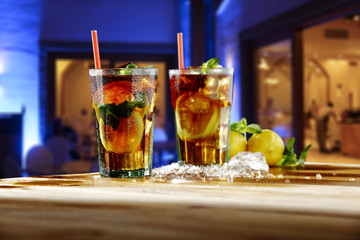 summer bar and ice tea 