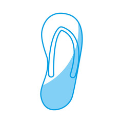 flip flop icon over white background. vector illustration