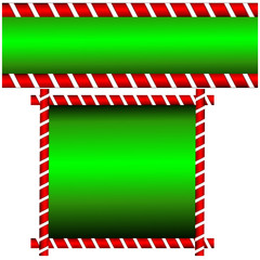 Candy cane header and a frame