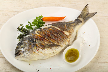 Grilled dorado fish