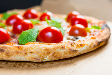 tasty pizza on a the table