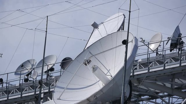 High quality time lapse video of television broadcasting station in 4K