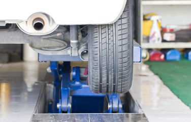 Car's Back View New Tire  Changed.