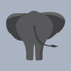 Elephant Bottom Vector Illustration