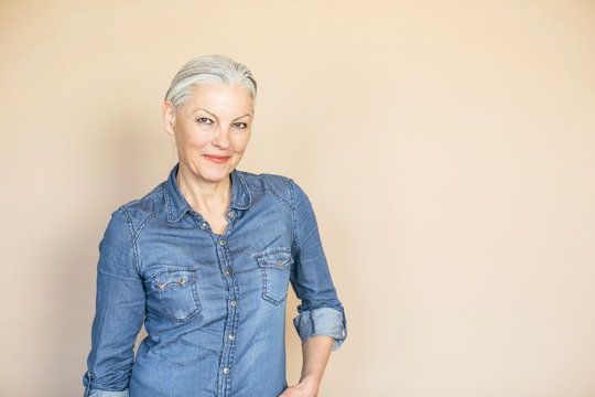 Woman in confident pose