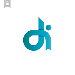 Initial Letter DI Rounded Lowercase Logo