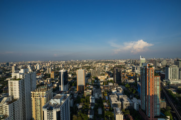 Obraz premium cityscape on blue sky nearly evening - can use to display or montage on product