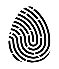 fingerprint logo vector symbol icon design.