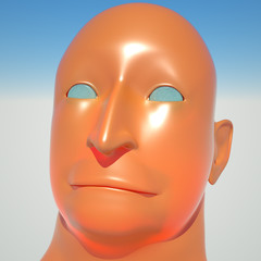 Portrait of dictator 3d rendering