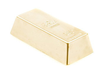 golden brick isolated