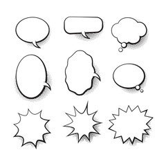 hand draw bubble speech, vector