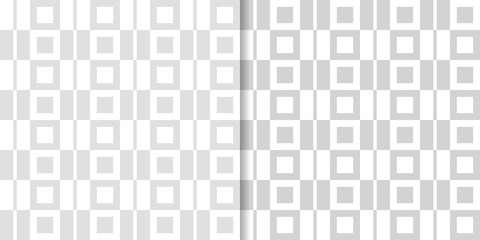 Abstract gray seamless pattern set. Geometric shape