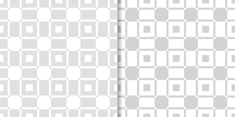 Abstract gray seamless pattern set. Geometric shape
